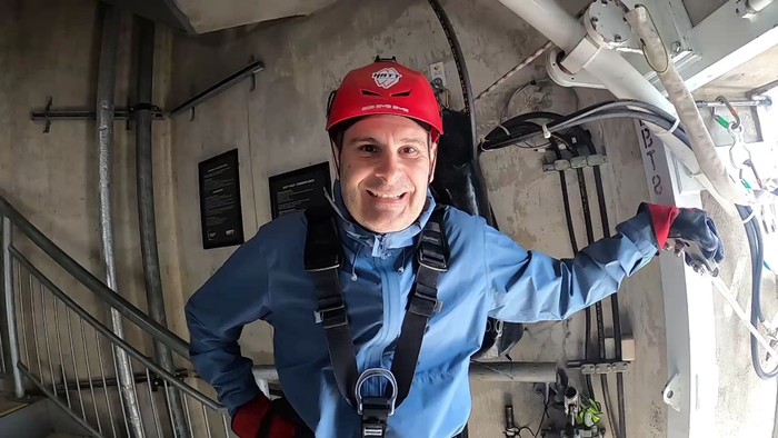 Chris Smith, our Shanklin Branch Partner completing an abseil for Mountbatten 